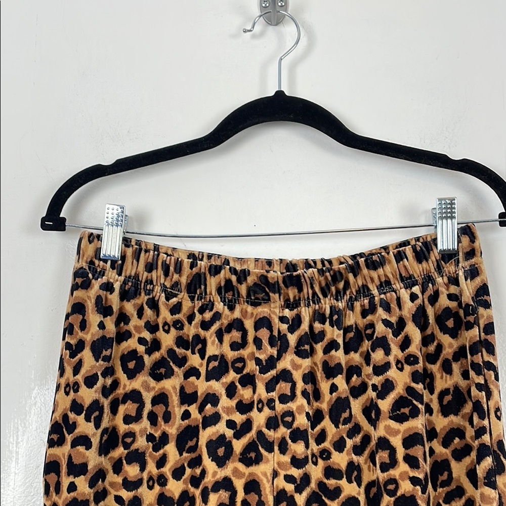 Retro Oyrosy Leopard Print Hooded Sweatshirt And Pant 2 Piece Women M Jogger Set - Picture 10 of 15